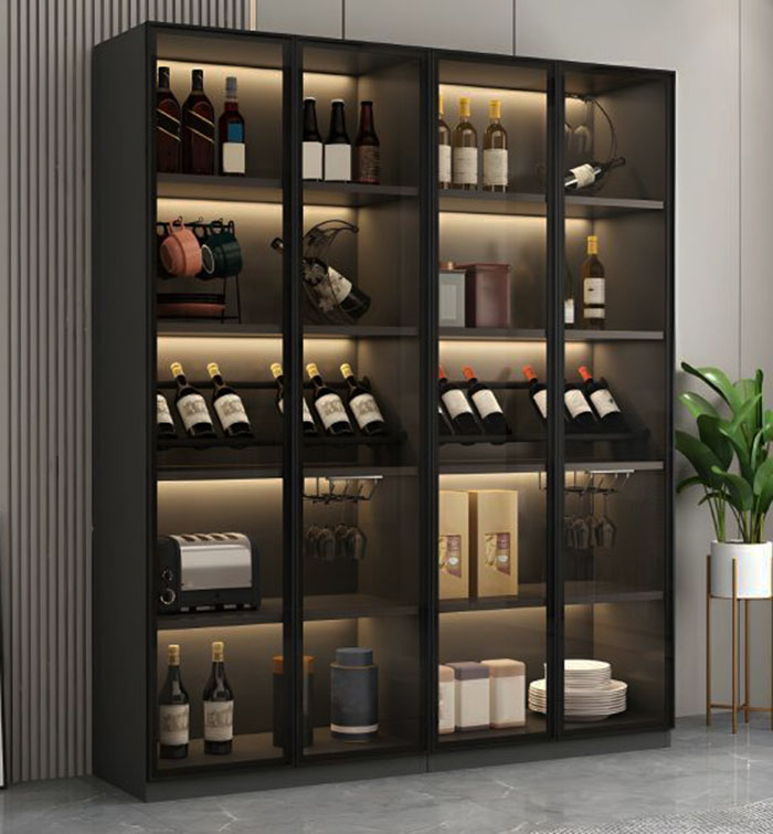 Thi công tủ rượu cánh kính